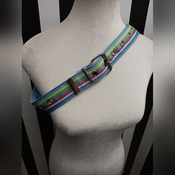 Rainbow canvas belt - Picture 4 of 6